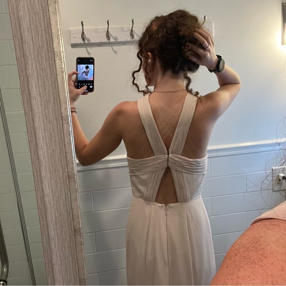 Light Pink Floor Length Azazie Dress with Slit ! - Picture 2 of 8